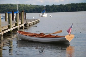 The finished chester Yawl will look like this little beauty. (photo by permission of Chesapeake Light Craft, LLC.)